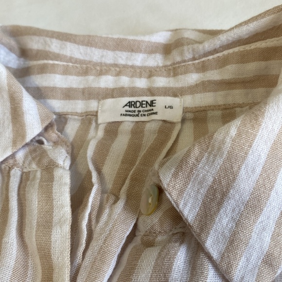 linen-like button down shirt - Picture 3 of 3